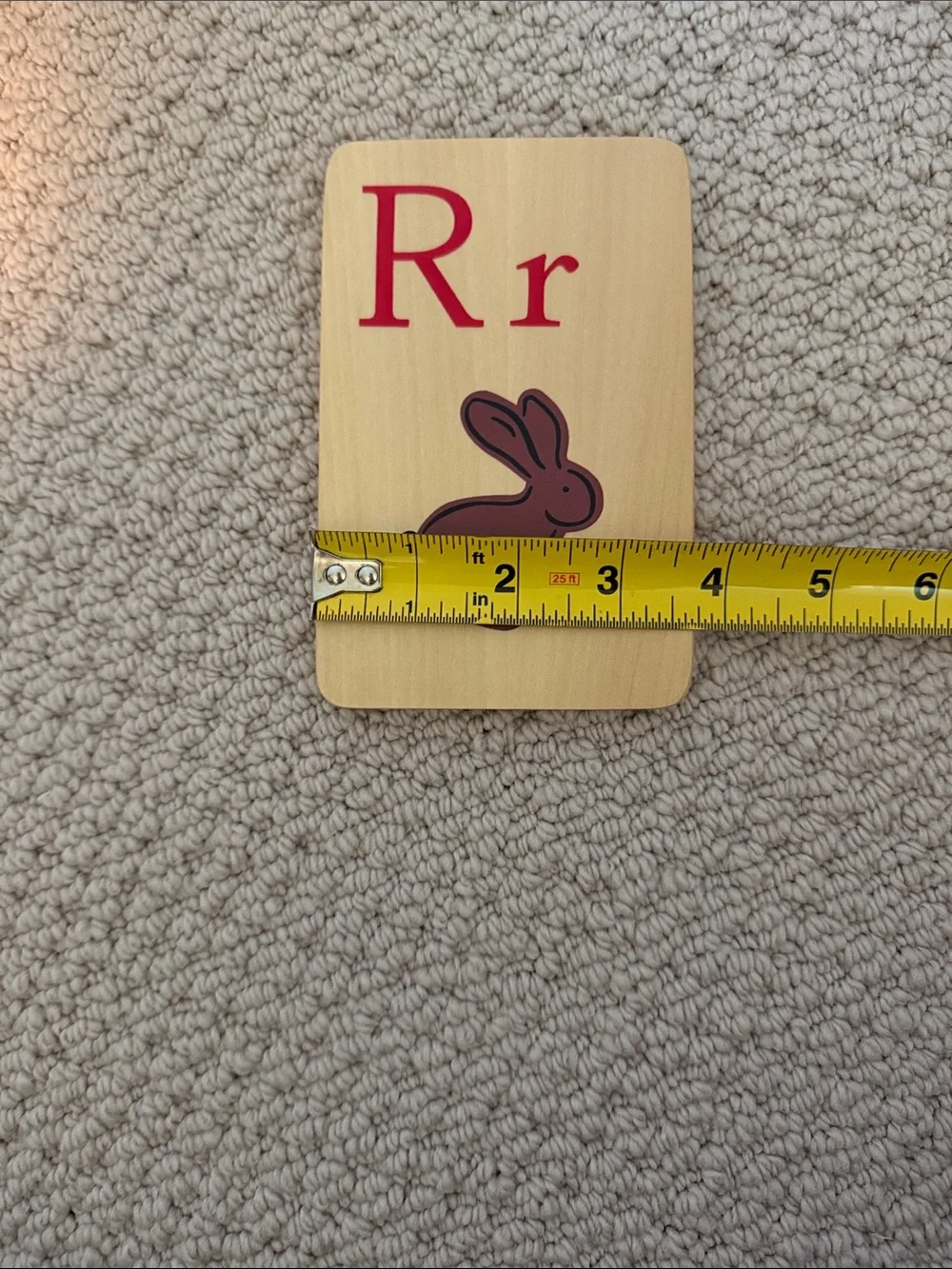 Pottery Barn Kids Wooden Alphabet Flashcards - Natural Wood with Red Letters